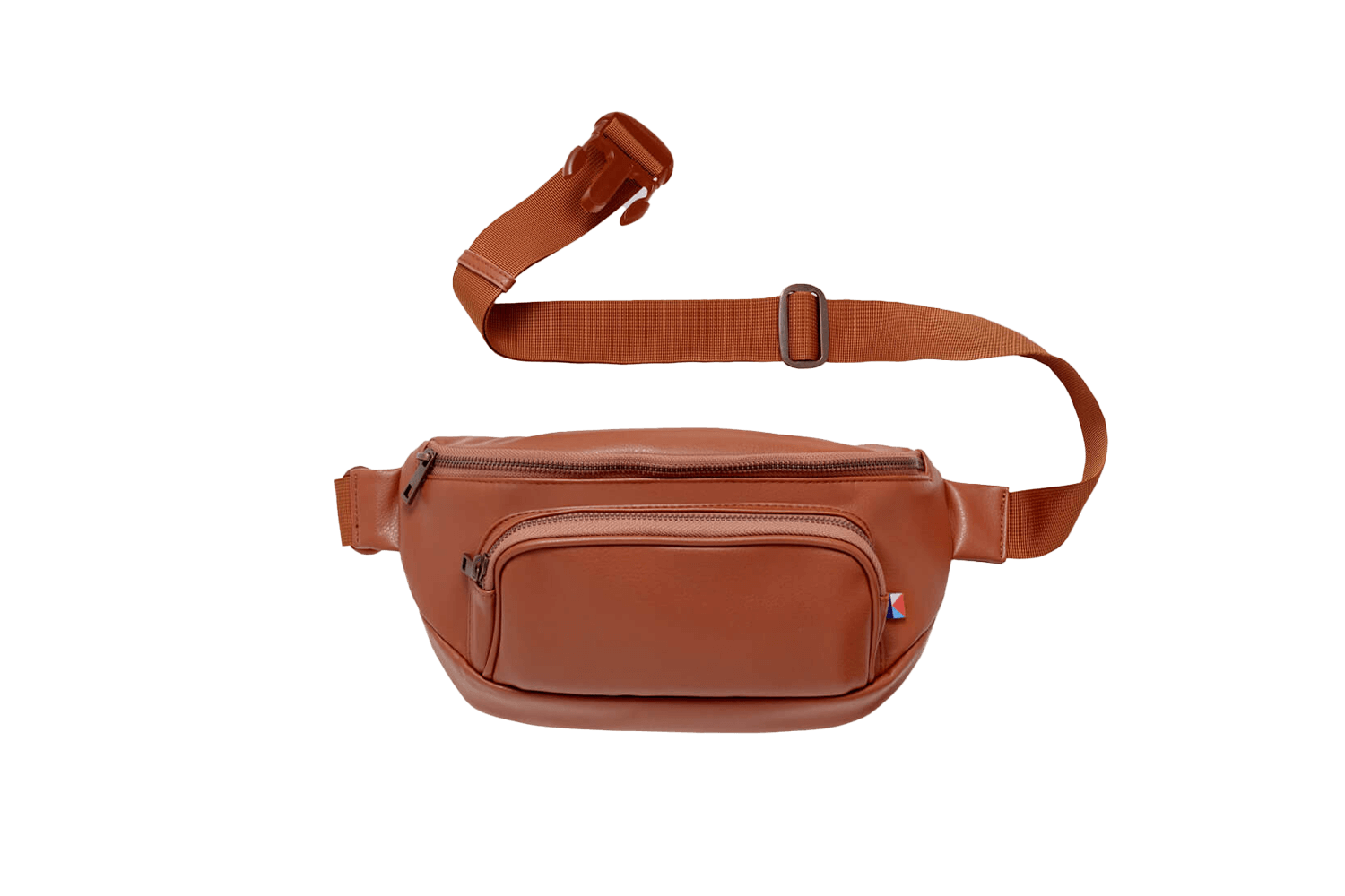Kibou Vegan Leather Fanny Pack Diaper Bag Brown