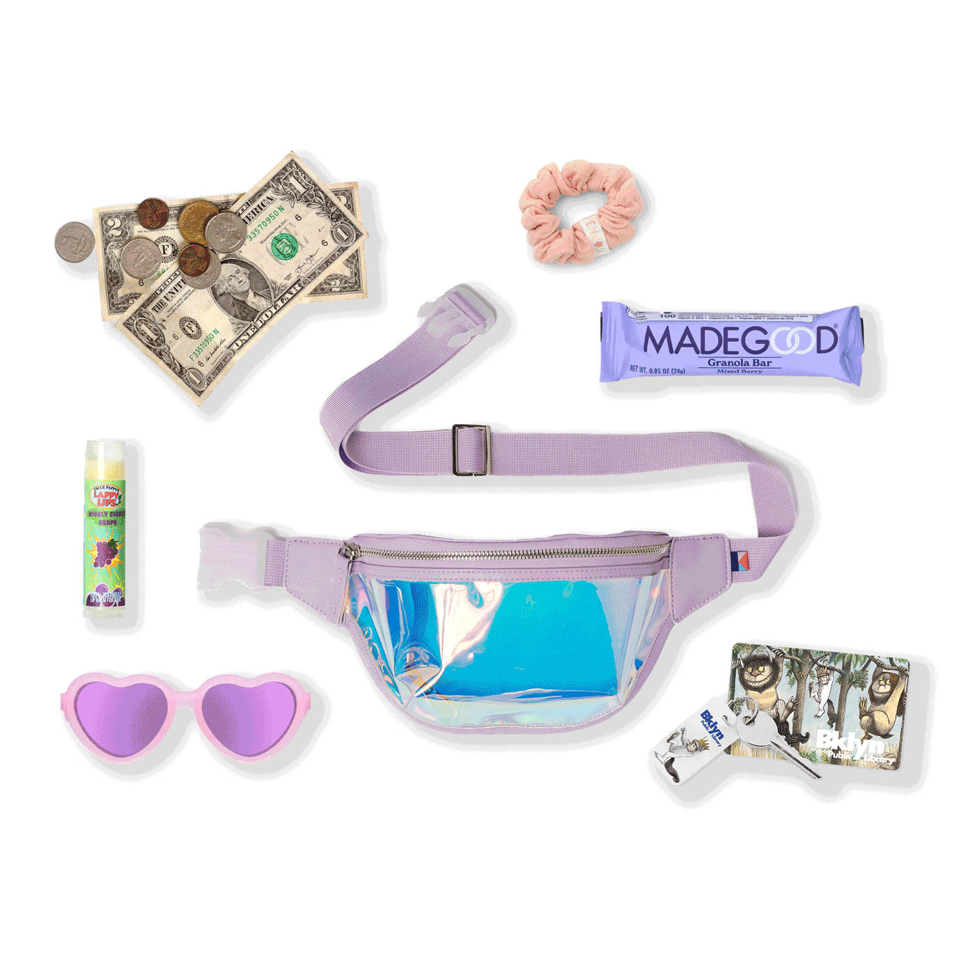 Kibou Kids Belt Bag - Silver Canvas