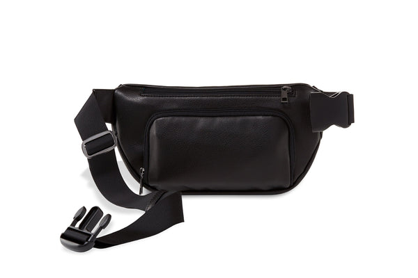 Kibou Vegan Leather Bag with Bou-Boo Pocket - Black