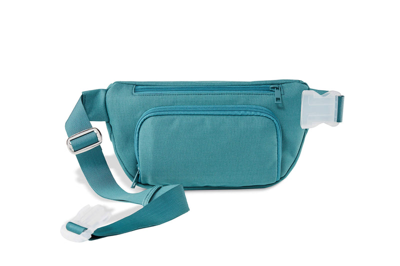  Our vegan leather diaper bag has 2 extra pouches on the back with easy open zippers for wet wipes and soiled belongings
