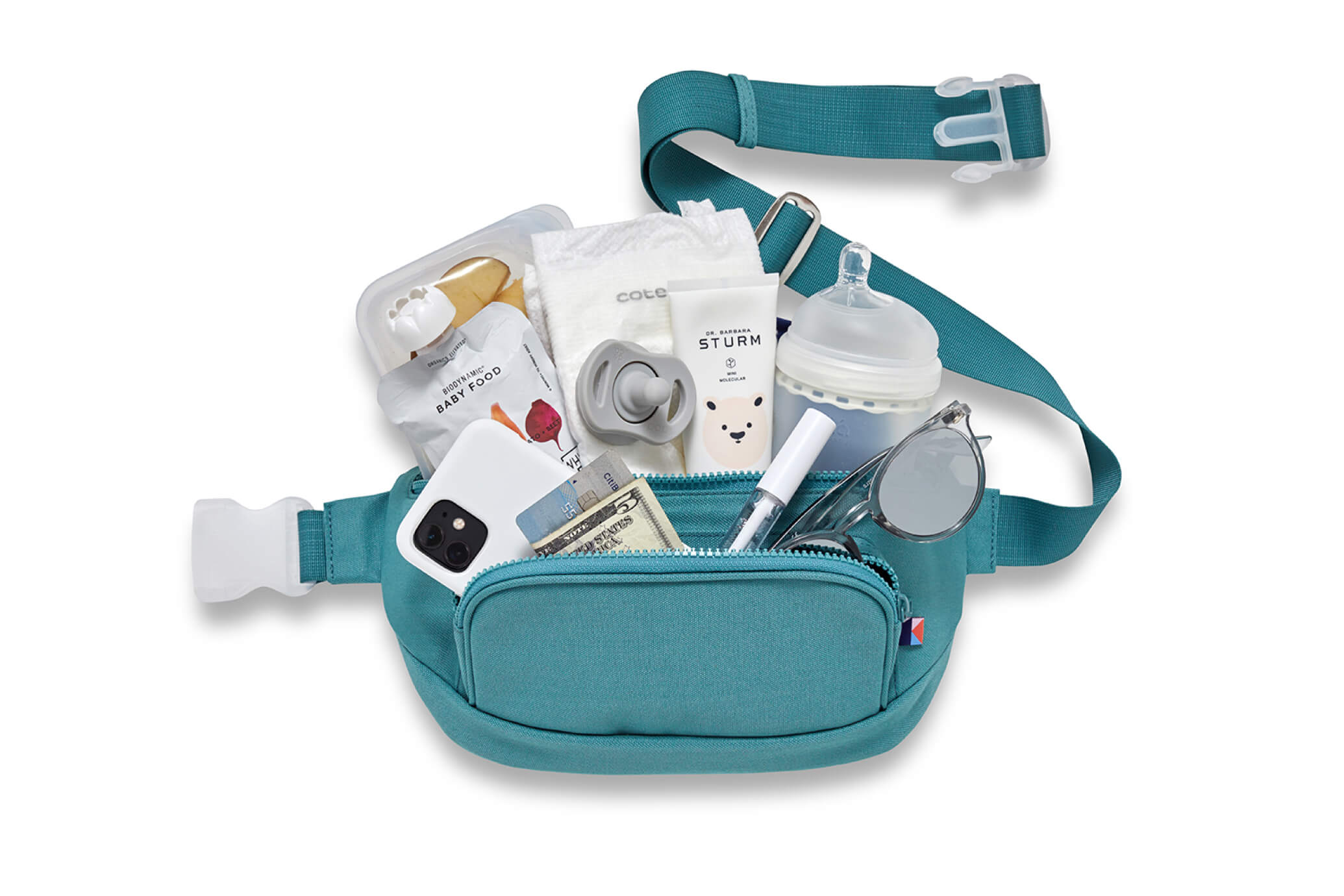 Our diaper bag and fanny packs can fit all of your essentials with your pets or children like food, bottles, car keys, wallet and more with room to grow